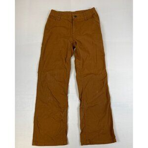 Carhartt Boys Size 12 Brown Canvas Carpenter Pants Double Pocket Workwear 25x25